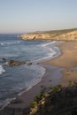 Cliff and Beach, Monte Clerigo; Alentejano; Portugal Royalty Free Stock Photo