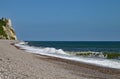 The cliff at Beer Head viewed from Branscombe beach in Devon Royalty Free Stock Photo