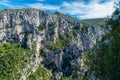 Cliff of canyon of Verdon Gorge, Provence