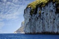 Cliff in Capri island coast Royalty Free Stock Photo