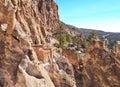 Cliff Cave Dwellings Royalty Free Stock Photo