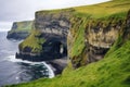 cliff with caves and hideouts visible Royalty Free Stock Photo