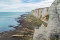 The cliff coast to the north of the falaise d`amont
