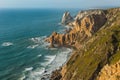 Cliff in the coastline with blue sea Royalty Free Stock Photo