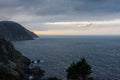 Cliff in the coastline with blue sea Royalty Free Stock Photo