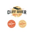 Cliff diving logo inspirations , t shirt, restaurant