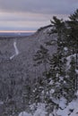 Cliff Drive Road In Winter