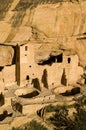 Cliff dwellings and kivas Royalty Free Stock Photo