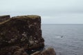 cliff edge into the sea Royalty Free Stock Photo