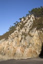 Cliff Face at Barayo Beach, Asturias Royalty Free Stock Photo