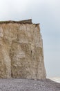 Cliff face closeup, chalk cliff at Seven Sisters, Beachy Head, S