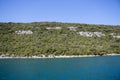 cliff face and coastline of the Limski Kanal