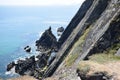 Cliff Face at Dunmore Head on the Dingle Peninsula, Ireland Royalty Free Stock Photo