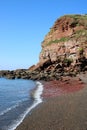 Cliff face, Fleswick Bay, St Bees Head, Cumbria Royalty Free Stock Photo