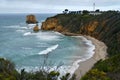 cliff face and shoreline at Split Rock Anglesea-Victoria Royalty Free Stock Photo