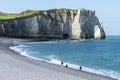 The cliff of Falaise d`Aval in Etretat, France