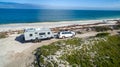 Cliff Head, Australia - Aug 28 2020: During the Corona Virus Pandemic, COVID-19 many West Australians are holidaying at home in