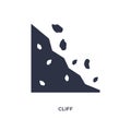 cliff icon on white background. Simple element illustration from nature concept