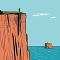 Cliff Illustration: A Fauvism Art Style By Jean Jullien