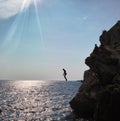 Cliff jumpers in Montenegro