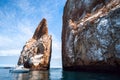 Cliff Kicker Rock, the icon of divers, Galapagos Royalty Free Stock Photo