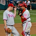 Cliff Lee and Carlos Ruiz Philadelphia Phillies Royalty Free Stock Photo