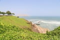 Cliff at Miraflores District in Lima Peru near Pacific ocean