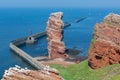 Cliff Lange Anna at western point of German island Helgoland Royalty Free Stock Photo