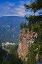 The cliff near Spahats Creek Falls.   Wells Gray BC Canada Royalty Free Stock Photo