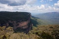 A cliff near the Wentworth Falls in the Blue Mountains in Australia Royalty Free Stock Photo