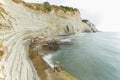 Cliff at northwest coast of Corfu, Greece Royalty Free Stock Photo