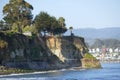 A cliff on the ocean in Capitola California Royalty Free Stock Photo