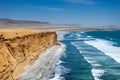 Cliff ocean view Paracas National Reserve, Peru. Royalty Free Stock Photo