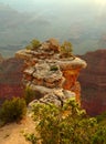 Cliff over Grand Canyon Royalty Free Stock Photo