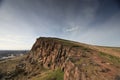 Cliff overlooking Edinburgh Royalty Free Stock Photo