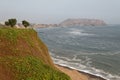 Lima, Peru. Cliff on the Pacific coast, near the Park of Love Royalty Free Stock Photo