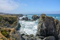 Cliff in the Pacific ocean, Big Sur California USA Royalty Free Stock Photo
