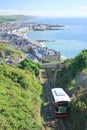 Cliff railway with Aberystwyth in the background