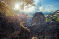 Cliff and rocks in Meteora Greece Kalambaka