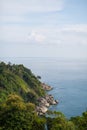 Cliff and sea ocean in Thailand Royalty Free Stock Photo