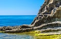 Cliff on the seashore amazing marine background