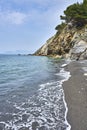 Cliff And See View Punta Corvo Beach Liguria Italy