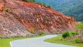 A cliff on the side of the Trans Papua road in South Manokwari, West Papua Province.