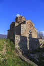 Cliff-top church of Saint Joan at Kaneo or St. Jovan Kaneo Royalty Free Stock Photo