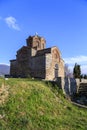 Cliff-top church of Saint Joan at Kaneo or St. Jovan Kaneo Royalty Free Stock Photo