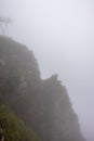 Cliff walk over a mountain at First, Switzerland