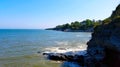 Cliff Walk shoreline - Newport, Rhode Island Royalty Free Stock Photo