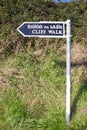 Cliff walk sign in Ballybunion