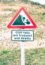 Cliff warning Royalty Free Stock Photo
