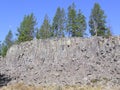 Columnar basalt at Sheepeater Cliff in Yellowstone National Park